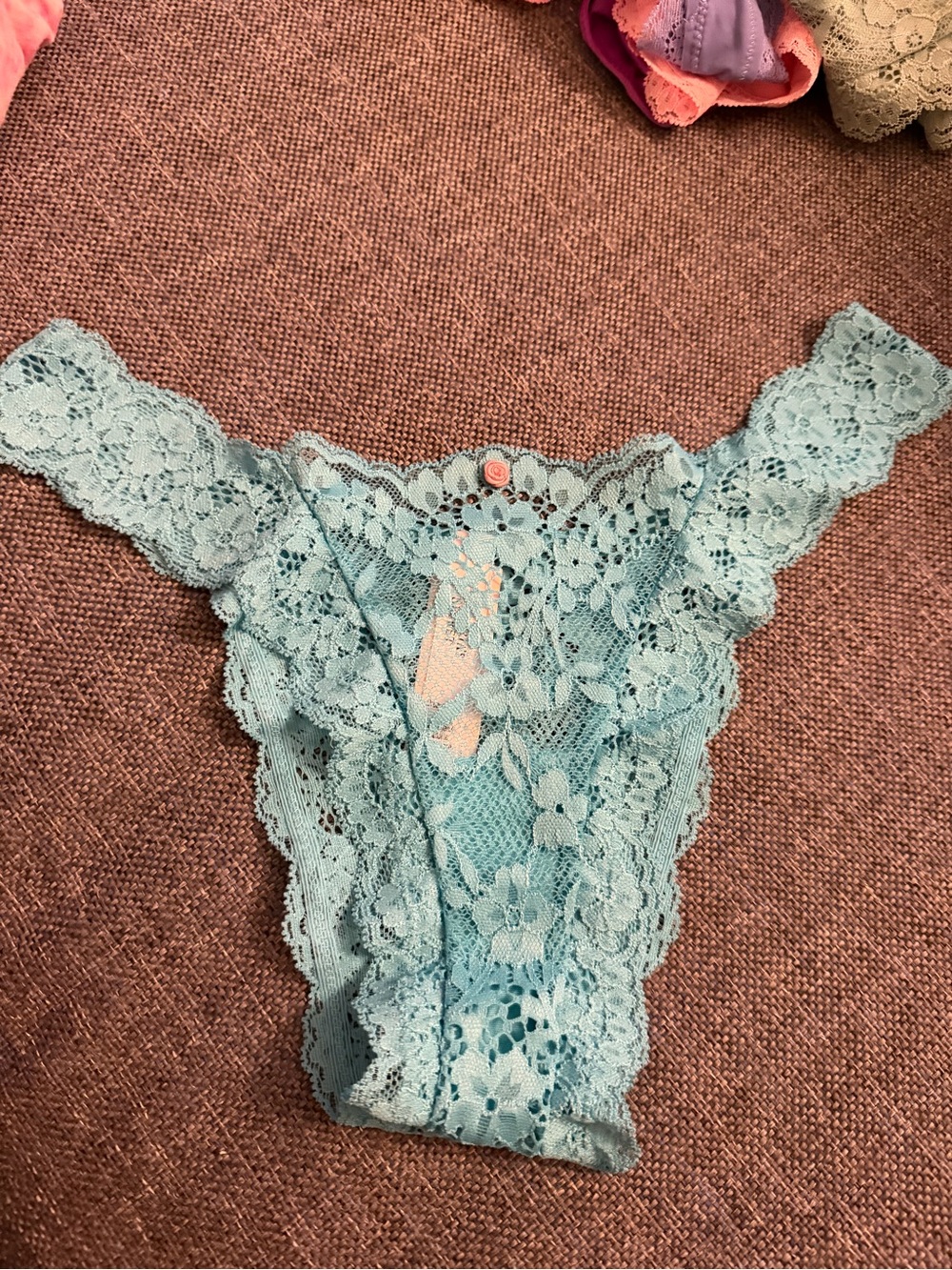 Victoria's Secret Light Blue Lace Brazilian dream angels